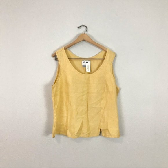Flax Tops - Brand New FLAX large 100% Linen Tank Top Cami